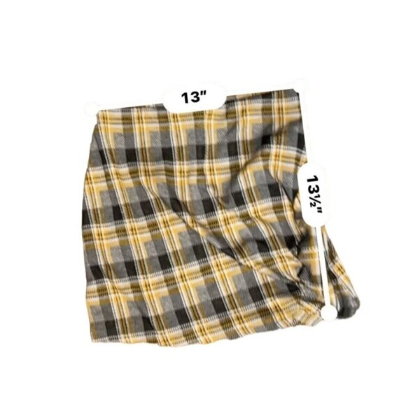 (5 for $25) Urban Outfitters Kinsley Pull-On Mini Skirt In Yellow Plaid - Picture 8 of 8